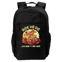 Rides Or Die Less Works Ride More All Terrain Vehicle ATV Premium Daily Commute Backpack