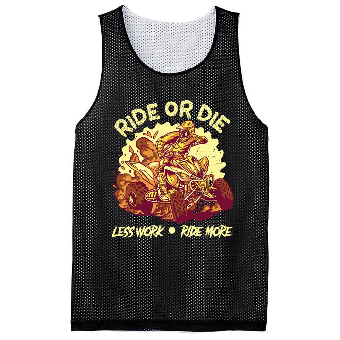 Rides Or Die Less Works Ride More All Terrain Vehicle ATV Premium Mesh Reversible Basketball Jersey Tank