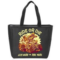 Rides Or Die Less Works Ride More All Terrain Vehicle ATV Premium Zip Tote Bag