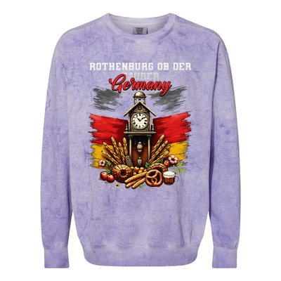 Rothenburg Ob Der Tauber Germany Vacation Travel Souvenir Colorblast Crewneck Sweatshirt