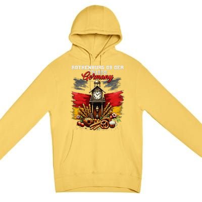 Rothenburg Ob Der Tauber Germany Vacation Travel Souvenir Premium Pullover Hoodie