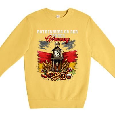 Rothenburg Ob Der Tauber Germany Vacation Travel Souvenir Premium Crewneck Sweatshirt