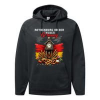 Rothenburg Ob Der Tauber Germany Vacation Travel Souvenir Performance Fleece Hoodie