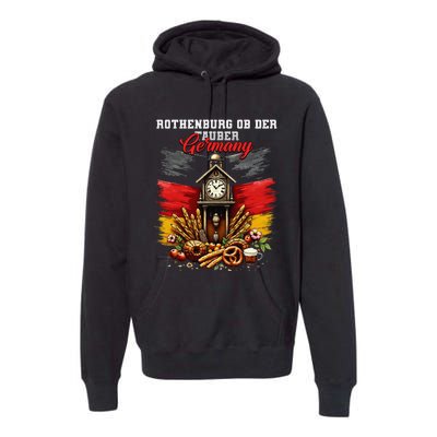 Rothenburg Ob Der Tauber Germany Vacation Travel Souvenir Premium Hoodie