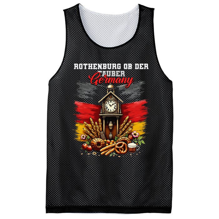 Rothenburg Ob Der Tauber Germany Vacation Travel Souvenir Mesh Reversible Basketball Jersey Tank