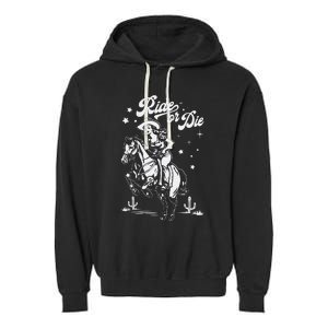 Ride Or Die Cowboy Garment-Dyed Fleece Hoodie