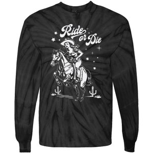 Ride Or Die Cowboy Tie-Dye Long Sleeve Shirt