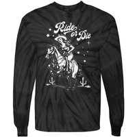 Ride Or Die Cowboy Tie-Dye Long Sleeve Shirt