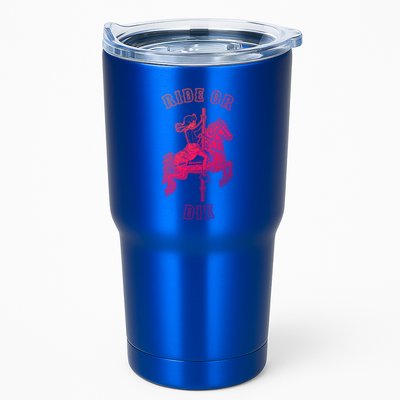 Ride Or Die Funny Vintage Carousel Horse Funny Gift Tumbler