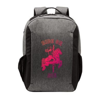 Ride Or Die Funny Vintage Carousel Horse Funny Gift Vector Backpack