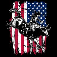 Rodeo Bull Rider American Flag Impact Tech Backpack