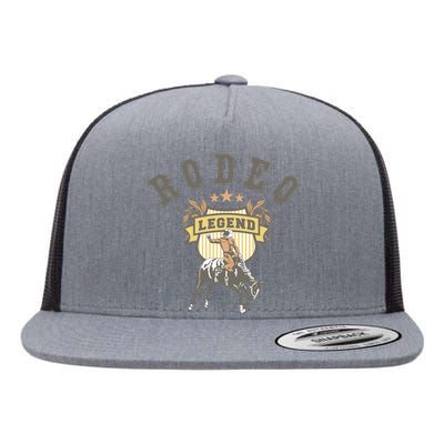 Rodeo Legend Vintage Flat Bill Trucker Hat