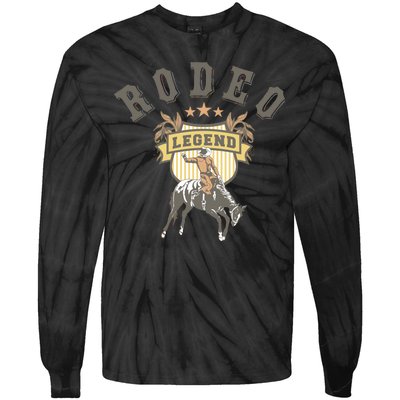 Rodeo Legend Vintage Tie-Dye Long Sleeve Shirt