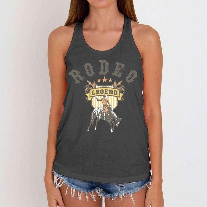 Rodeo Legend Vintage Women's Knotted Racerback Tank