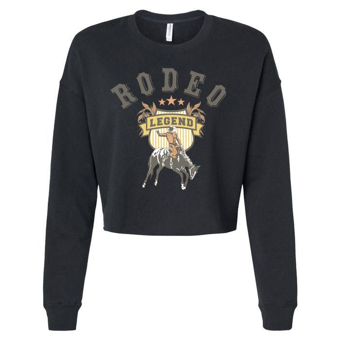 Rodeo Legend Vintage Cropped Pullover Crew