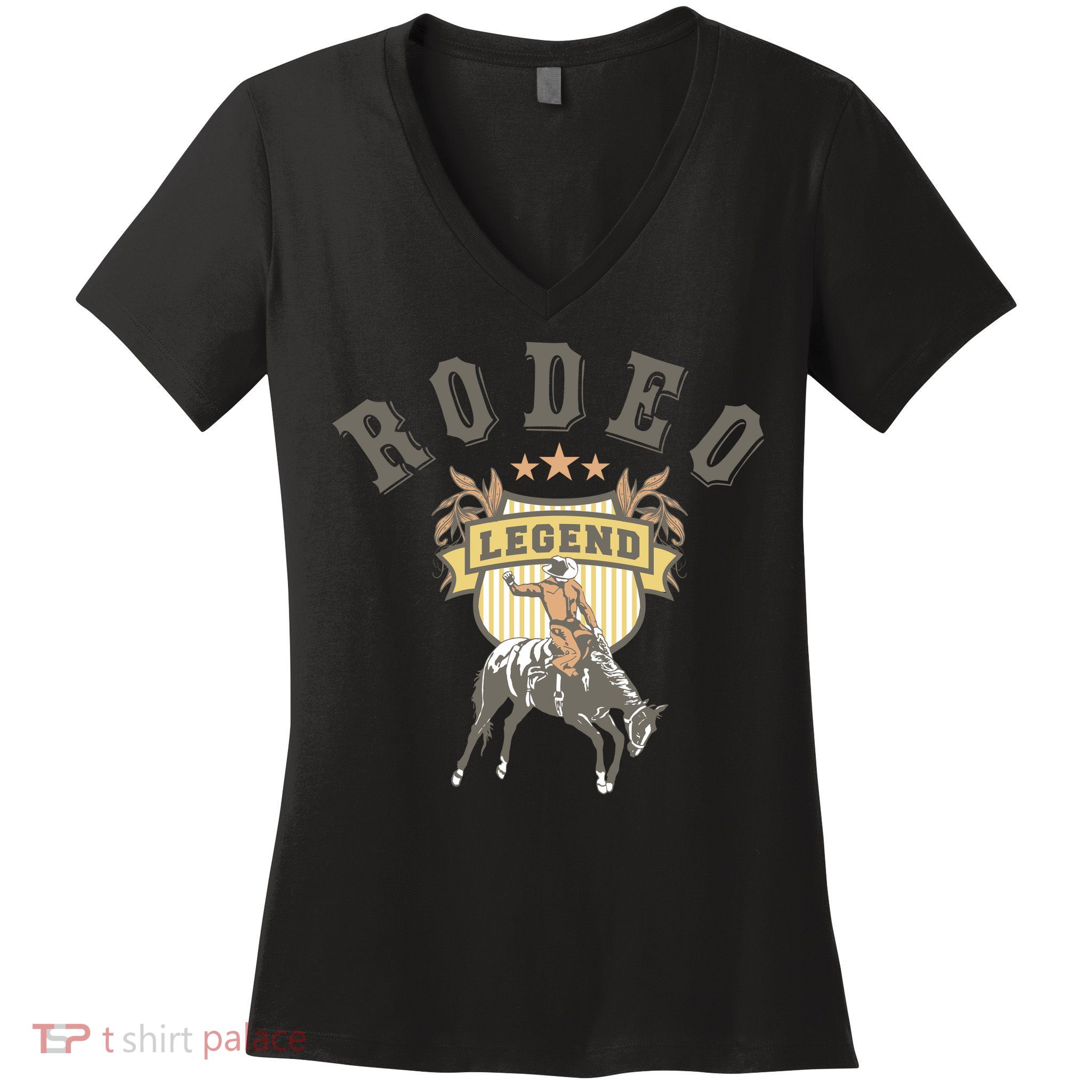Rodeo Legend Vintage Women's V-Neck T-Shirt