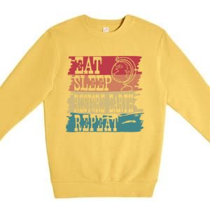 Restore Our Earth Eat Sleep Save The Planet Repeat Cute Gift Premium Crewneck Sweatshirt