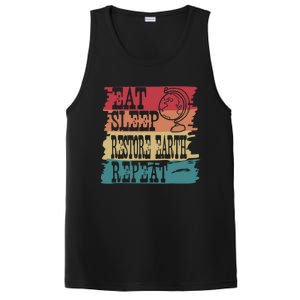 Restore Our Earth Eat Sleep Save The Planet Repeat Cute Gift PosiCharge Competitor Tank