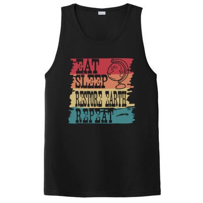 Restore Our Earth Eat Sleep Save The Planet Repeat Cute Gift PosiCharge Competitor Tank