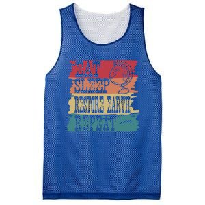 Restore Our Earth Eat Sleep Save The Planet Repeat Cute Gift Mesh Reversible Basketball Jersey Tank