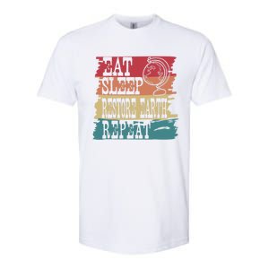 Restore Our Earth Eat Sleep Save The Planet Repeat Cute Gift Softstyle CVC T-Shirt