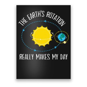 Rotation of Earth Makes My Day Science Teacher Earth Day Poster