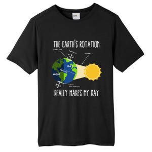 Rotation Of Earth Makes My Day Science Teachers Earth Day Tall Fusion ChromaSoft Performance T-Shirt