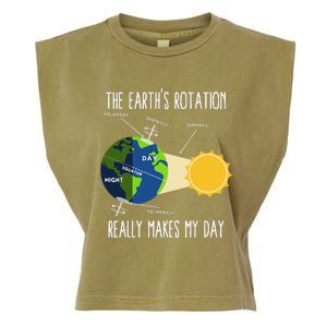 Rotation Of Earth Makes My Day Science Teachers Earth Day Garment-Dyed Women's Muscle Tee