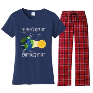 Rotation Of Earth Makes My Day Science Teachers Earth Day Women's Flannel Pajama Set