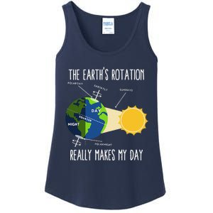 Rotation Of Earth Makes My Day Science Teachers Earth Day Ladies Essential Tank