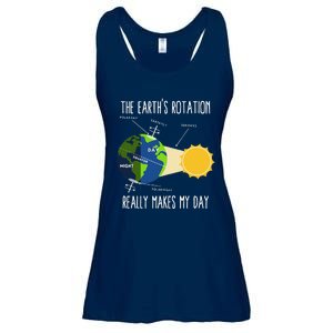 Rotation Of Earth Makes My Day Science Teachers Earth Day Ladies Essential Flowy Tank