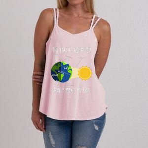 Rotation Of Earth Makes My Day Science Teachers Earth Day Women's Strappy Tank