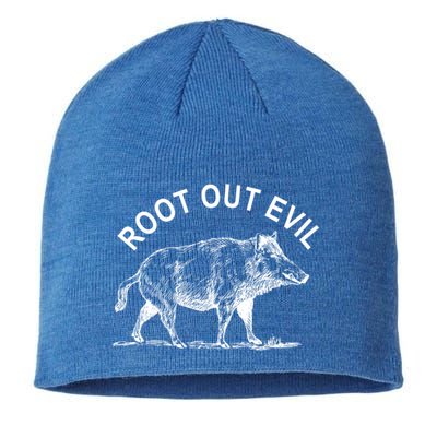 Root Out Evil Show Strength Courage Like A Boar Male Pig Great Gift Sustainable Beanie