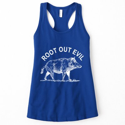 Root Out Evil Show Strength Courage Like A Boar Male Pig Great Gift Womens Tank Top