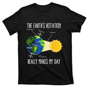 Rotation of Earth Makes My Day Science Teachers Earth Day T-Shirt