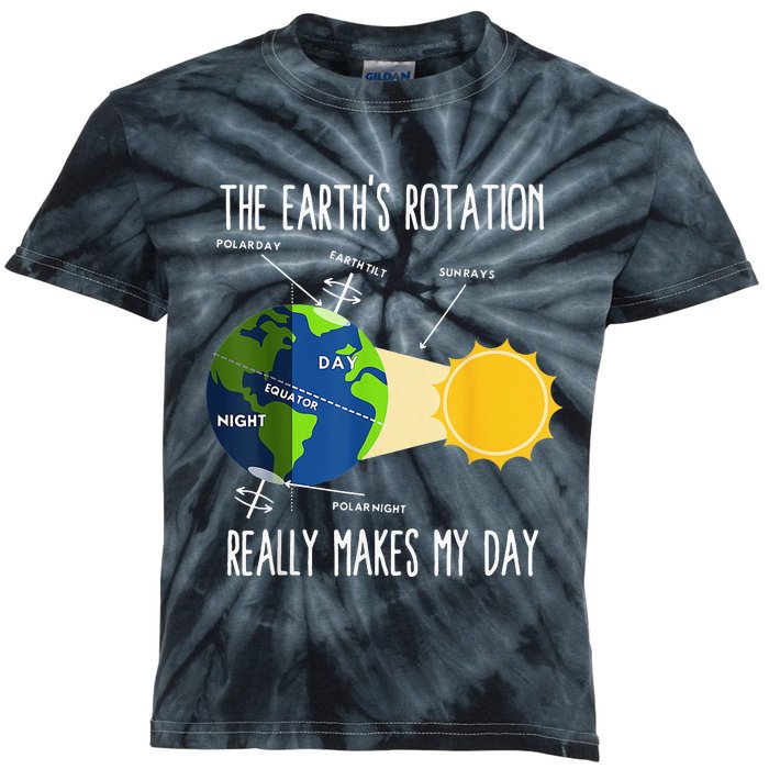 Rotation of Earth Makes My Day Science Teachers Earth Day Kids Tie-Dye T-Shirt