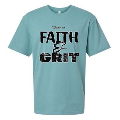 Runs On Faith And Grit Sueded Cloud Jersey T-Shirt