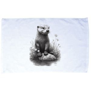 River Otter for Cute Otter Animal Funny Microfiber Hand Towel