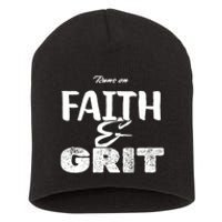 Runs On Faith And Grit Short Acrylic Beanie