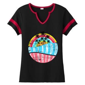 Retro Orlando Florida Icon Ladies Halftime Notch Neck Tee