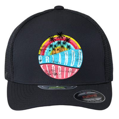Retro Orlando Florida Icon Flexfit Unipanel Trucker Cap