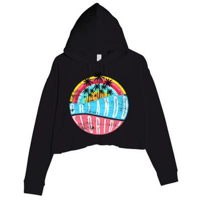 Retro Orlando Florida Icon Crop Fleece Hoodie