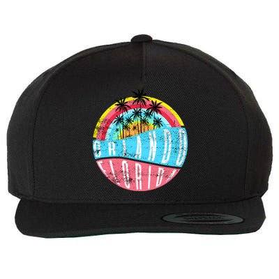 Retro Orlando Florida Icon Wool Snapback Cap