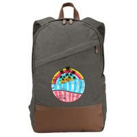 Retro Orlando Florida Icon Cotton Canvas Backpack