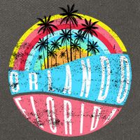 Retro Orlando Florida Icon Cotton Canvas Backpack