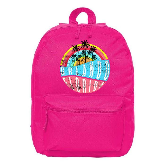 Retro Orlando Florida Icon 16 in Basic Backpack