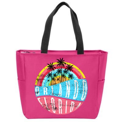 Retro Orlando Florida Icon Zip Tote Bag