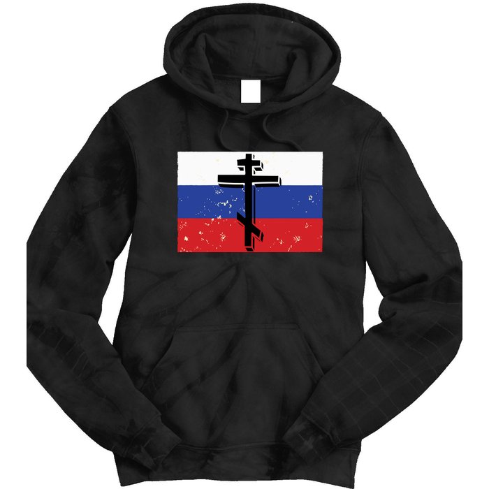 Russian Orthodox Flag Cross Gift Tie Dye Hoodie