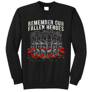 Remember Our Fallen Heroes Red Poppy Soldier Sweatshirt