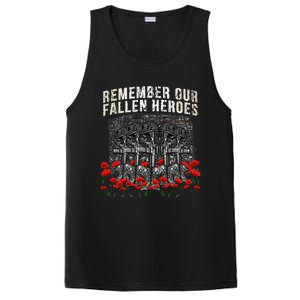 Remember Our Fallen Heroes Red Poppy Soldier PosiCharge Competitor Tank